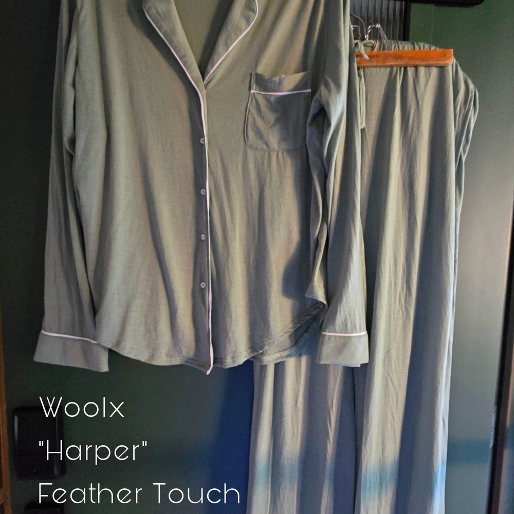 WoolX Harper Feather Touch Pajama Set - Green
